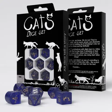 Cover: 5907699496686 | CATS Modern Dice Set: Meowster | Q-Workshop | EAN 5907699496686