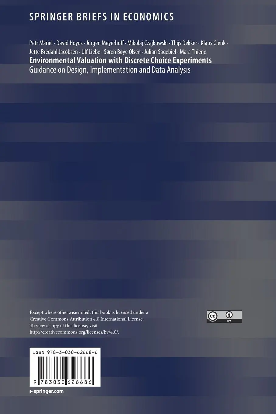 Rückseite: 9783030626686 | Environmental Valuation with Discrete Choice Experiments | Taschenbuch