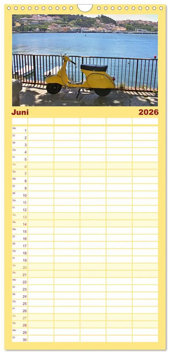 Bild: 9783516506686 | Familienplaner 2026 - Vespa Liebe mit 5 Spalten (Wandkalender, 21 x...