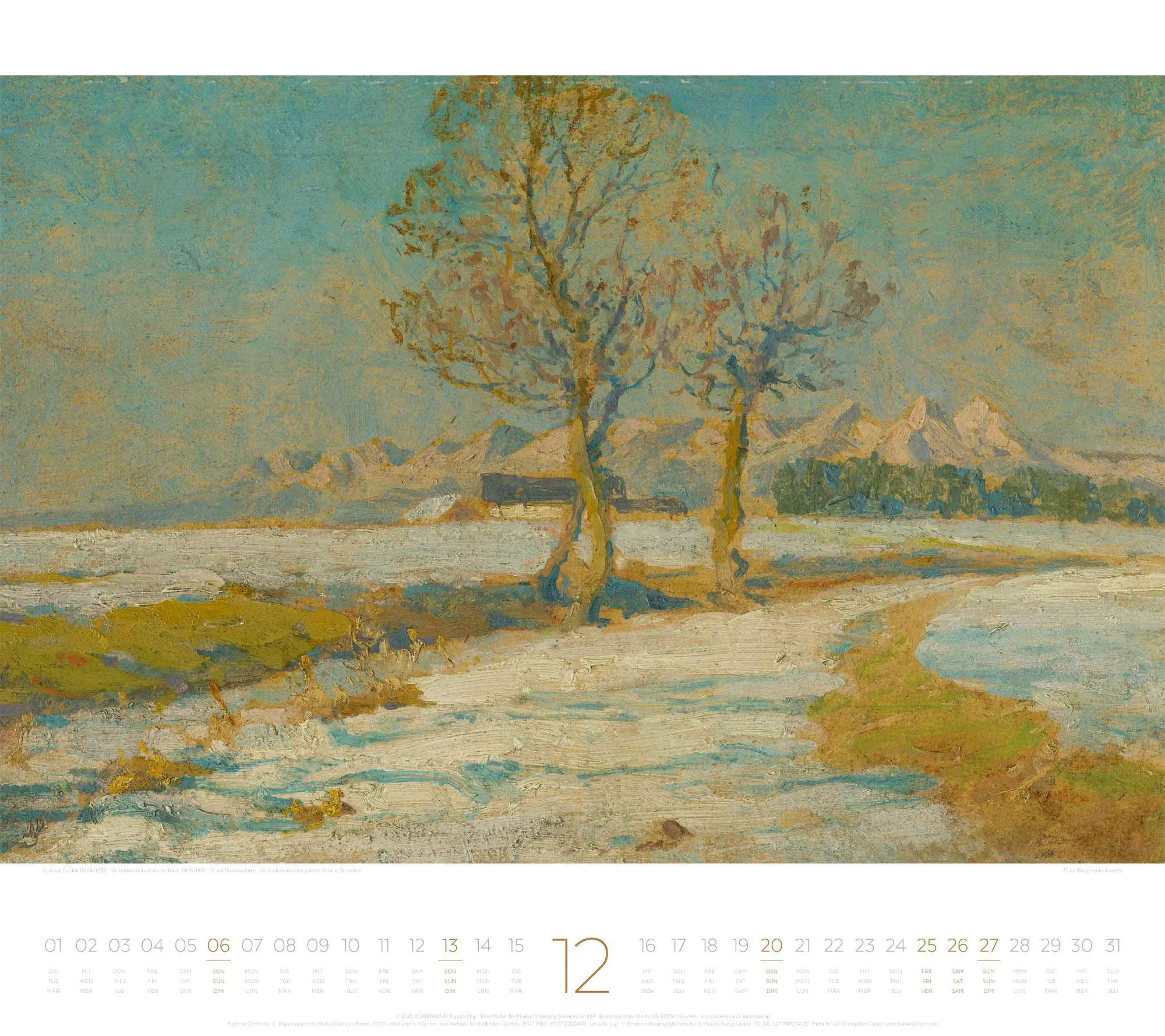 Bild: 9783838426686 | Die Kunst der Stille Kalender 2026 | Ackermann Kunstverlag GmbH | 2026