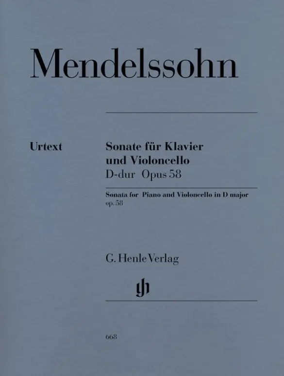 Cover: 9790201806686 | Felix Mendelssohn Bartholdy - Violoncellosonate D-dur op. 58 | Buch