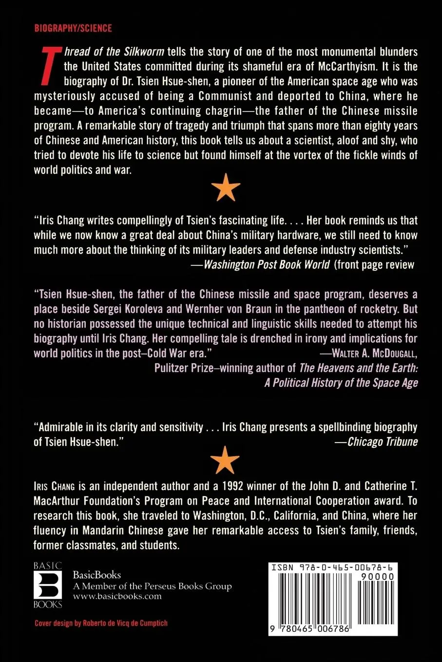 Rückseite: 9780465006786 | Thread of the Silkworm | Iris Chang | Taschenbuch | Englisch | 1996