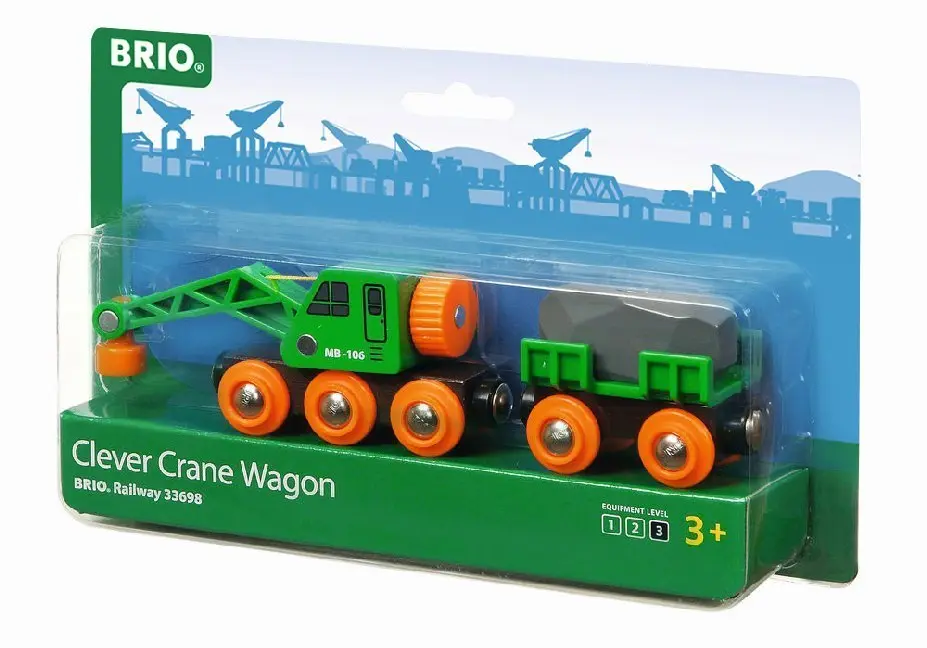 Cover: 7312350336986 | Grüner Kranwagen mit Anhänger | BRIO® | Spiel | In Blisterverpackung