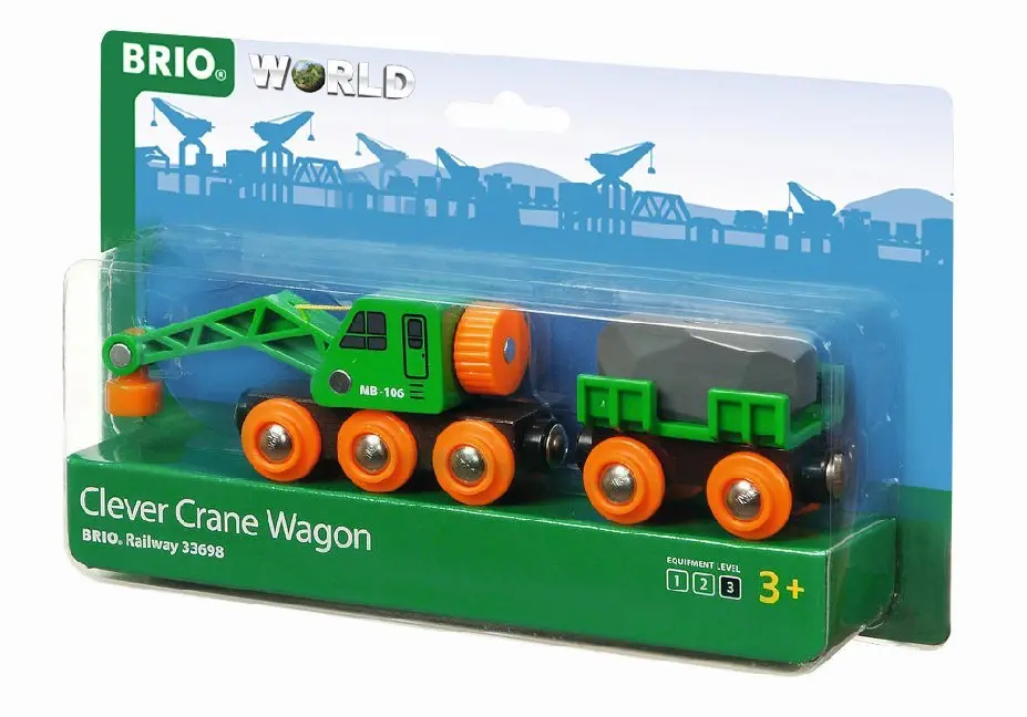 Bild: 7312350336986 | Grüner Kranwagen mit Anhänger | BRIO® | Spiel | In Blisterverpackung