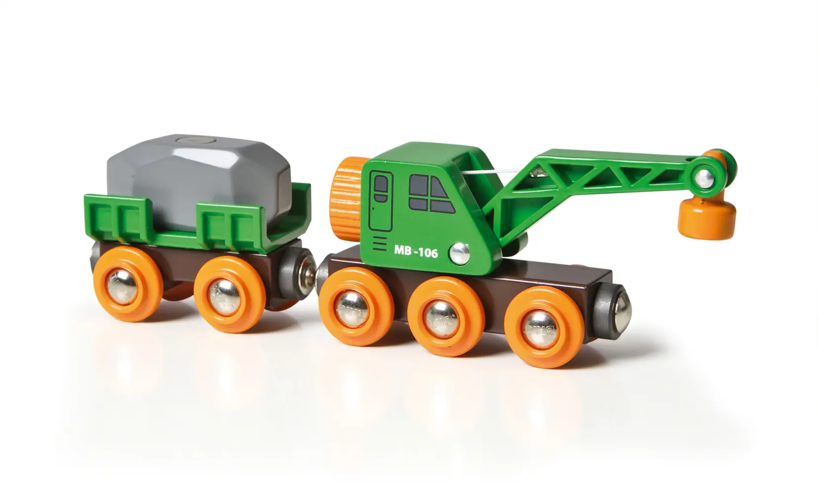 Bild: 7312350336986 | Grüner Kranwagen mit Anhänger | BRIO® | Spiel | In Blisterverpackung