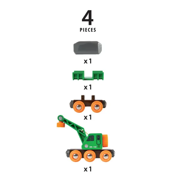 Bild: 7312350336986 | Grüner Kranwagen mit Anhänger | BRIO® | Spiel | In Blisterverpackung