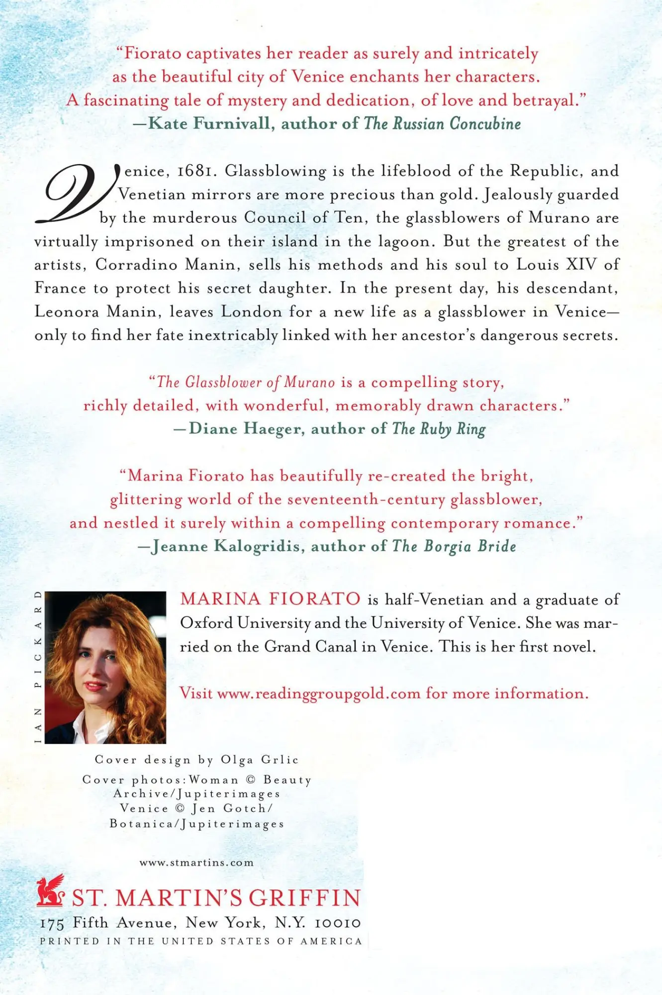 Rückseite: 9780312386986 | Glassblower of Murano | Marina Fiorato | Taschenbuch | Englisch | 2009