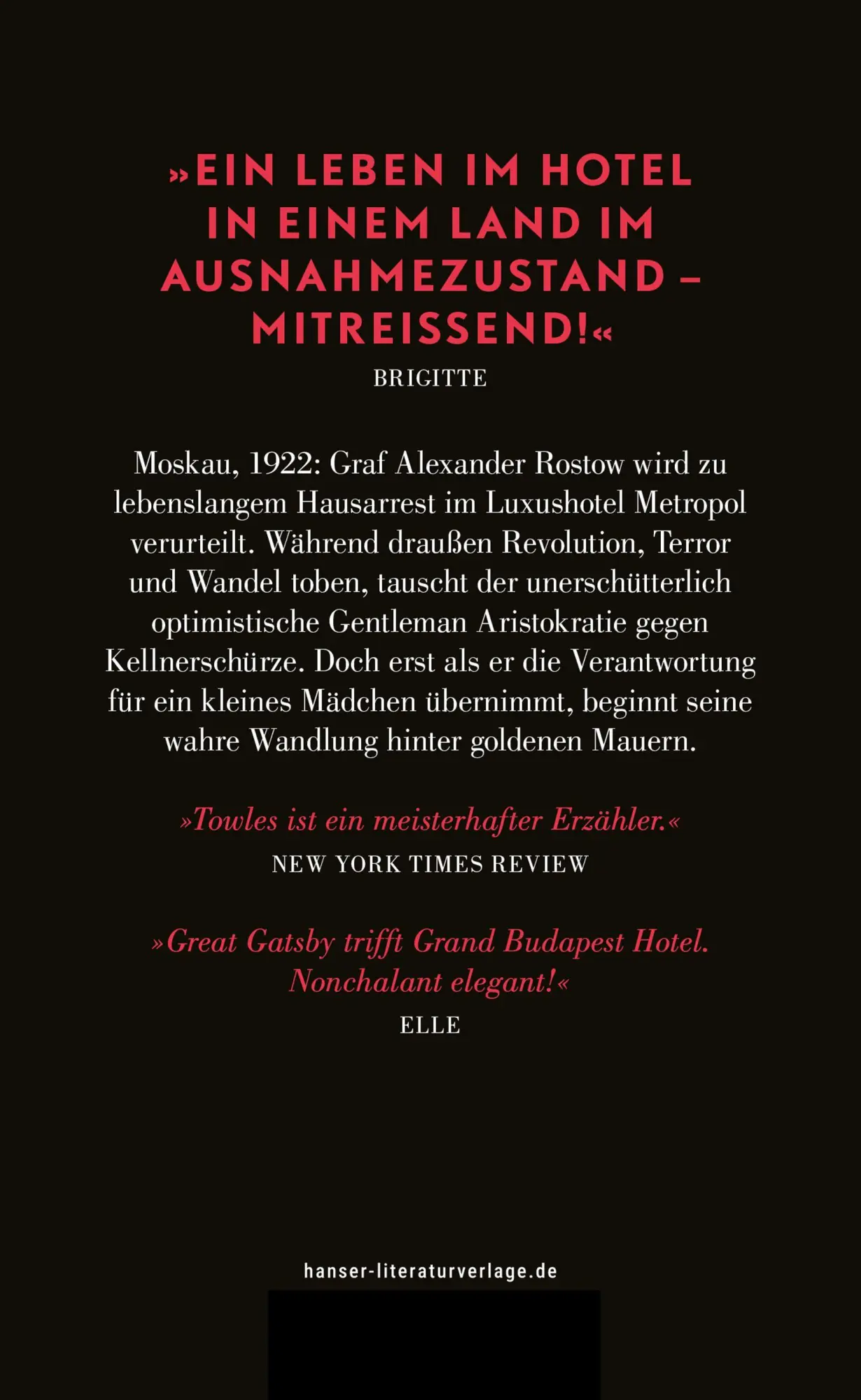 Bild: 9783446286986 | Ein Gentleman in Moskau | Roman | Amor Towles | Taschenbuch | 560 S.