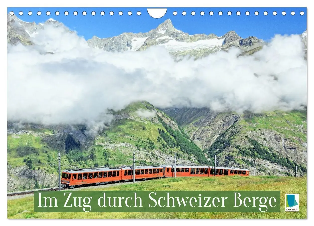 Cover: 9783516646986 | Im Zug durch Schweizer Berge (Wandkalender 2026 DIN A4 quer),...