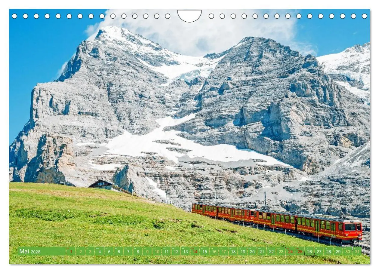 Bild: 9783516646986 | Im Zug durch Schweizer Berge (Wandkalender 2026 DIN A4 quer),...