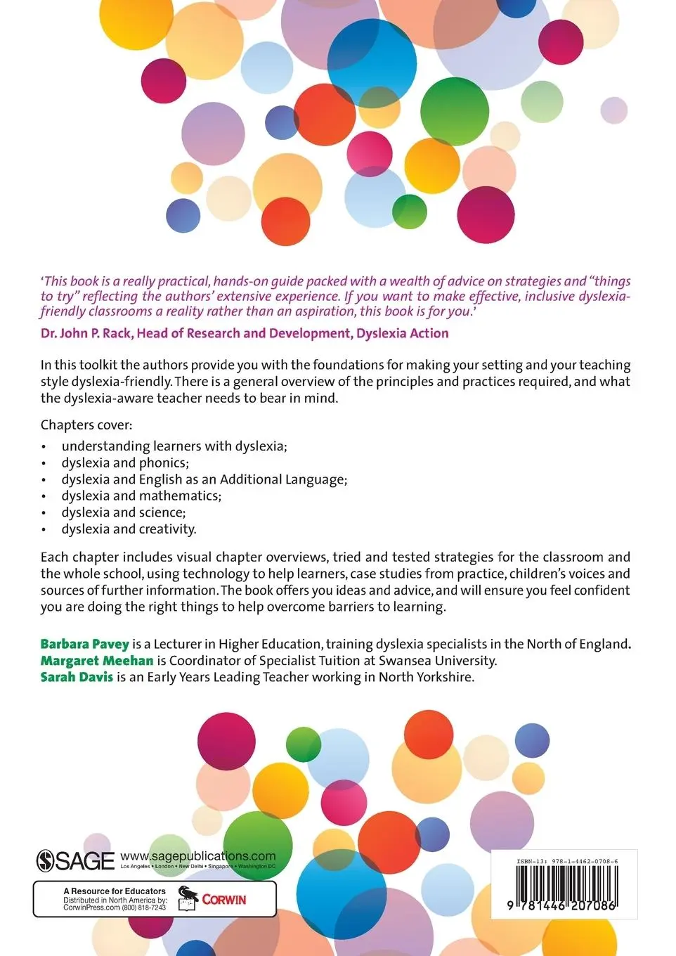 Rückseite: 9781446207086 | The Dyslexia-Friendly Teacher's Toolkit | Barbara Pavey (u. a.) | Buch