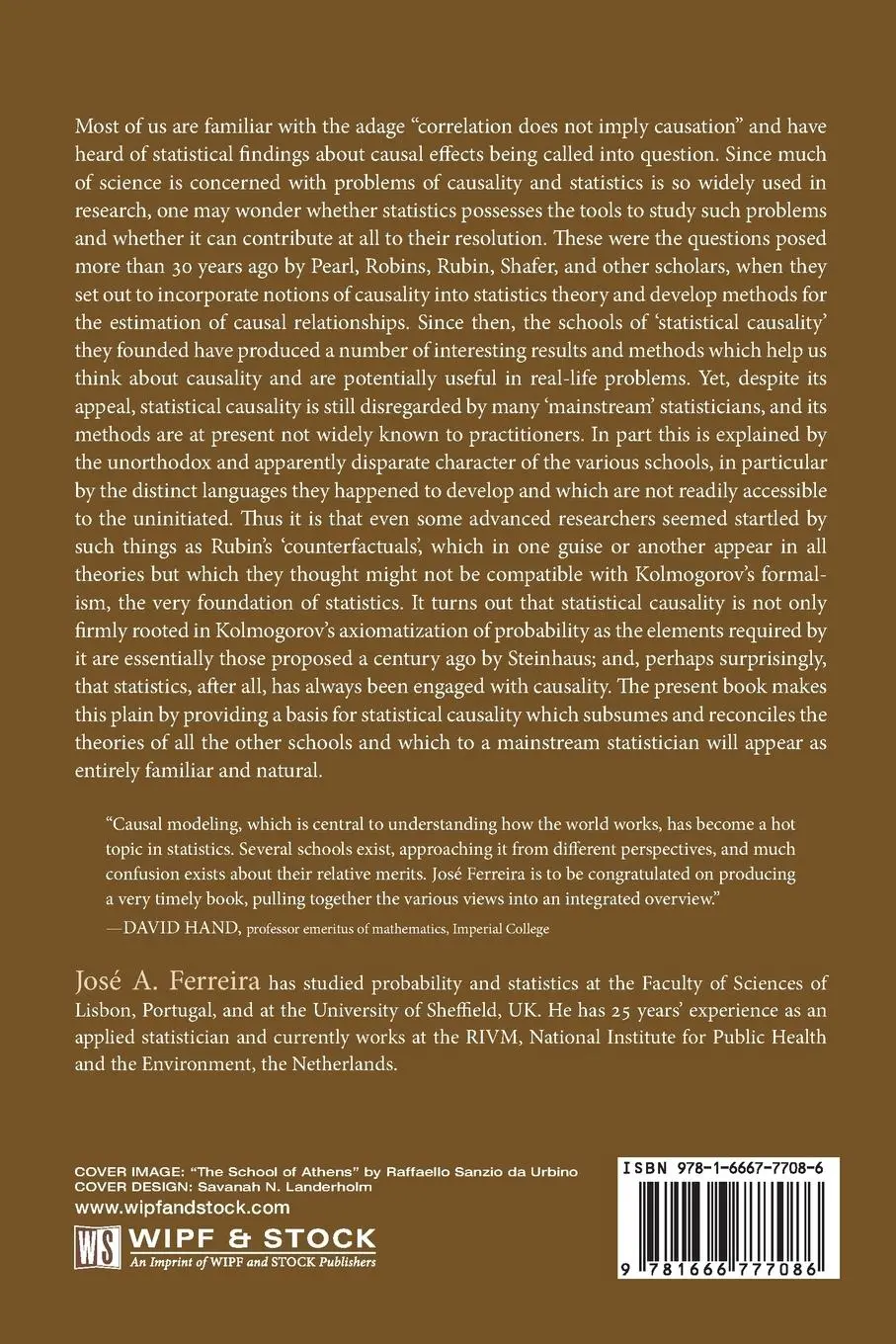 Rückseite: 9781666777086 | Causality from the Point of View of Statistics | José A. Ferreira