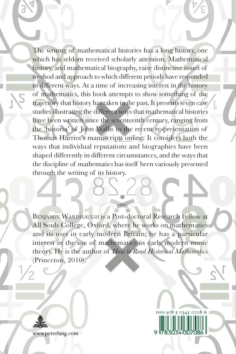 Rückseite: 9783034307086 | The History of the History of Mathematics | Benjamin Wardhaugh | Buch