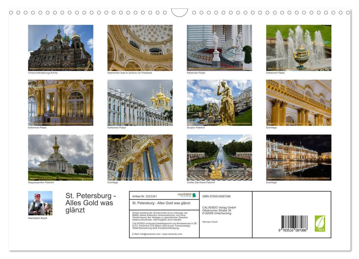 Bild: 9783516087086 | St. Petersburg - Alles Gold was glänzt (Wandkalender 2026 DIN A3...