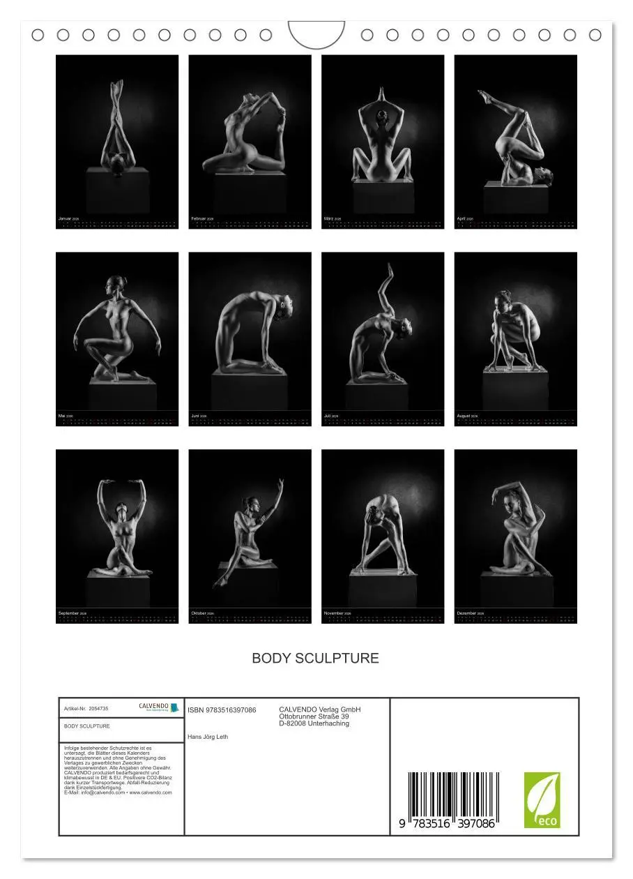 Bild: 9783516397086 | BODY SCULPTURE (Wandkalender 2026 DIN A4 hoch), CALVENDO...
