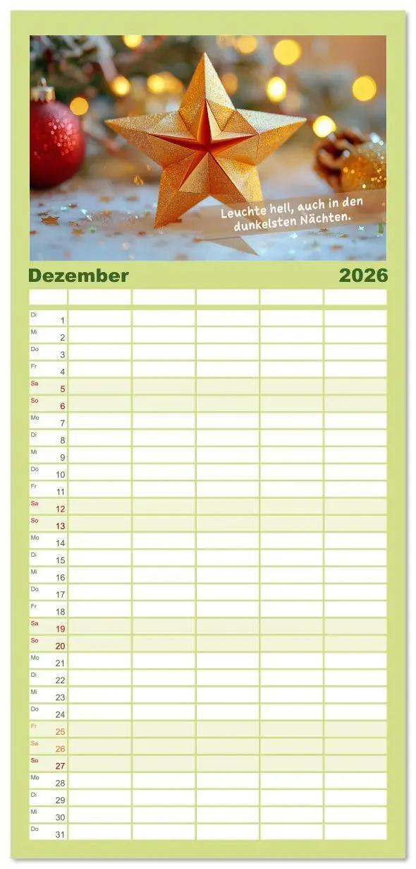 Bild: 9783516607086 | Familienplaner 2026 - Origami Kalender der Achtsamkeit -...