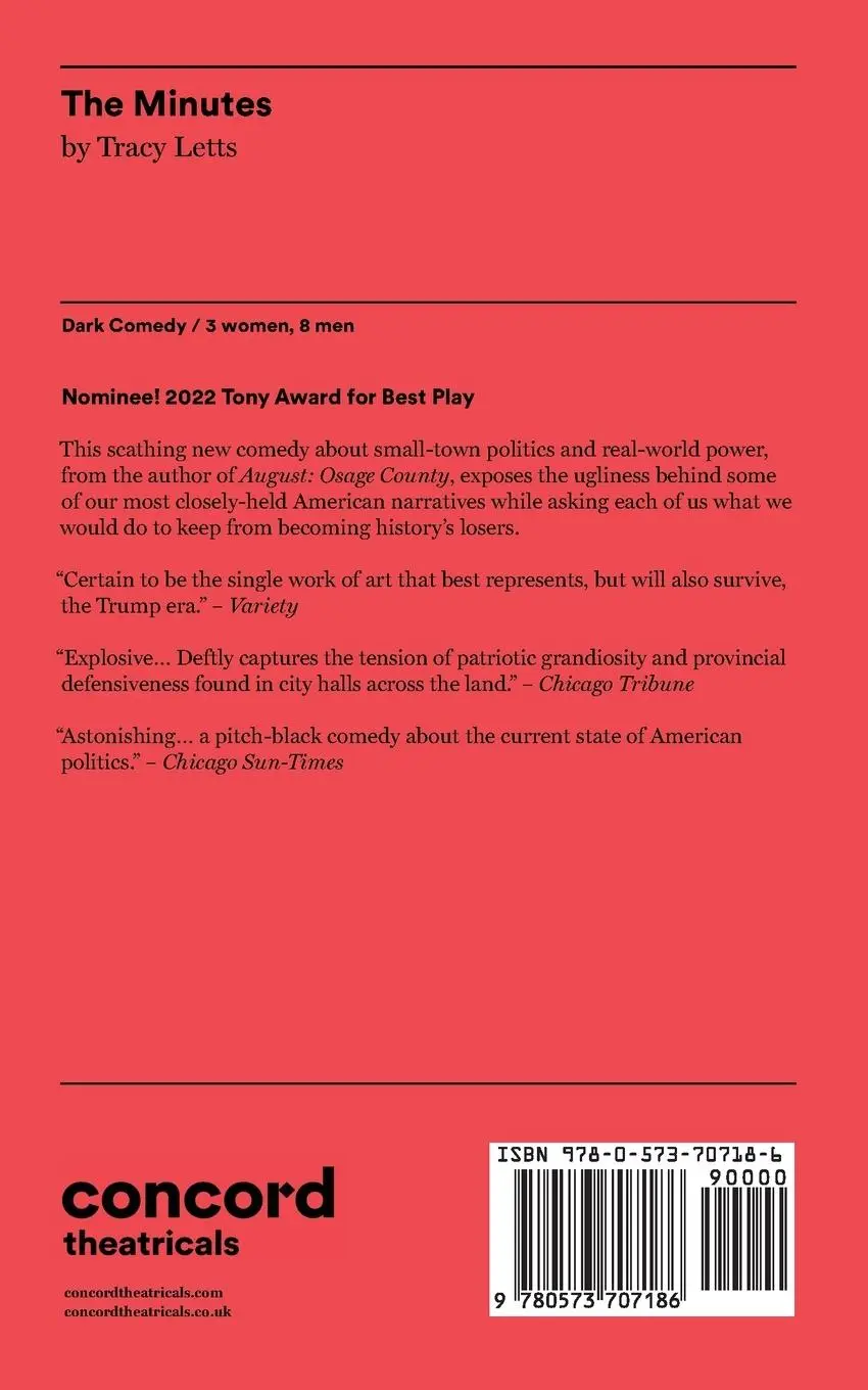 Rückseite: 9780573707186 | The Minutes | Tracy Letts | Taschenbuch | Englisch | 2023