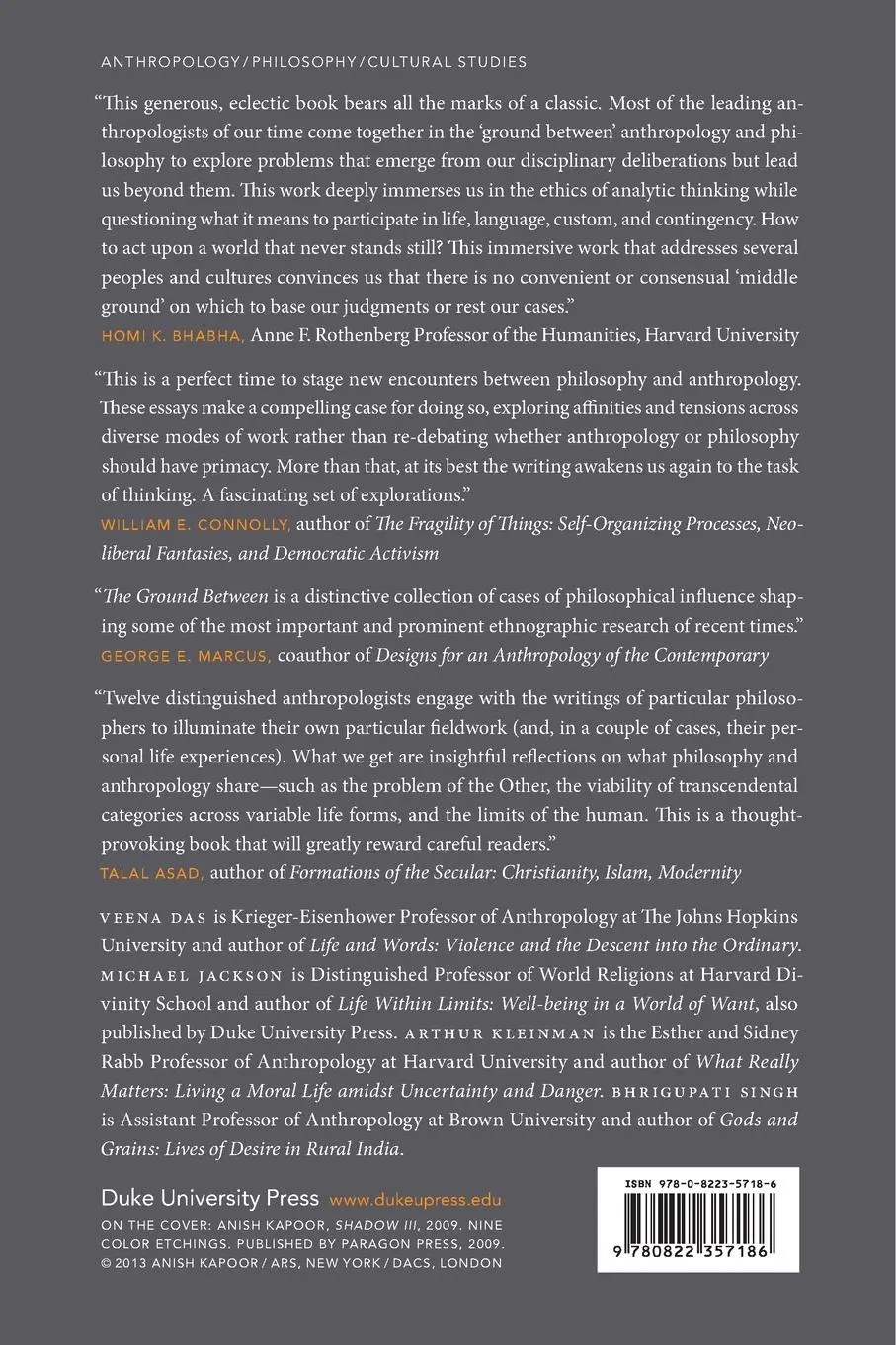 Rückseite: 9780822357186 | The Ground Between | Anthropologists Engage Philosophy | Veena Das