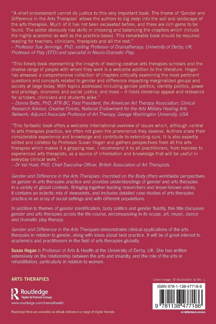 Rückseite: 9781138477186 | Gender and Difference in the Arts Therapies | Inscribed on the Body