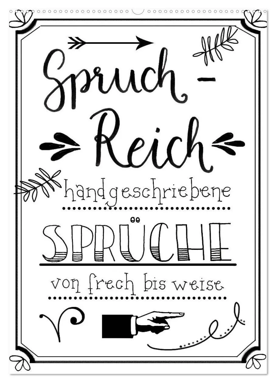 Cover: 9783516387186 | Spruch-Reich-handgeschriebene Sprüche von frech bis weise...