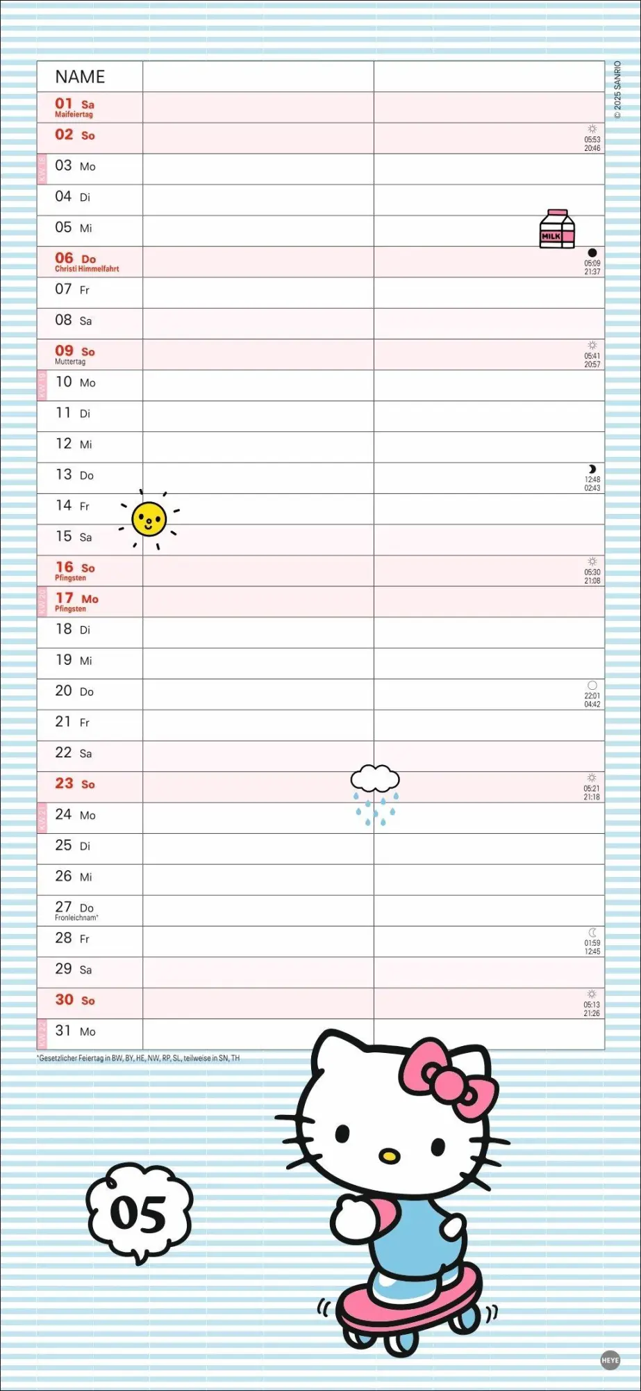 Bild: 9783756417186 | Hello Kitty Planer für zwei 2027 | Kalender | Familienplaner Athesia