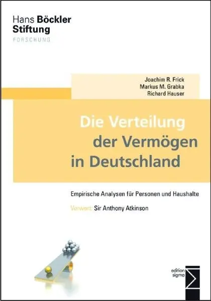 Cover: 9783836087186 | Die Verteilung der Vermögen in Deutschland | Joachim R Frick (u. a.)