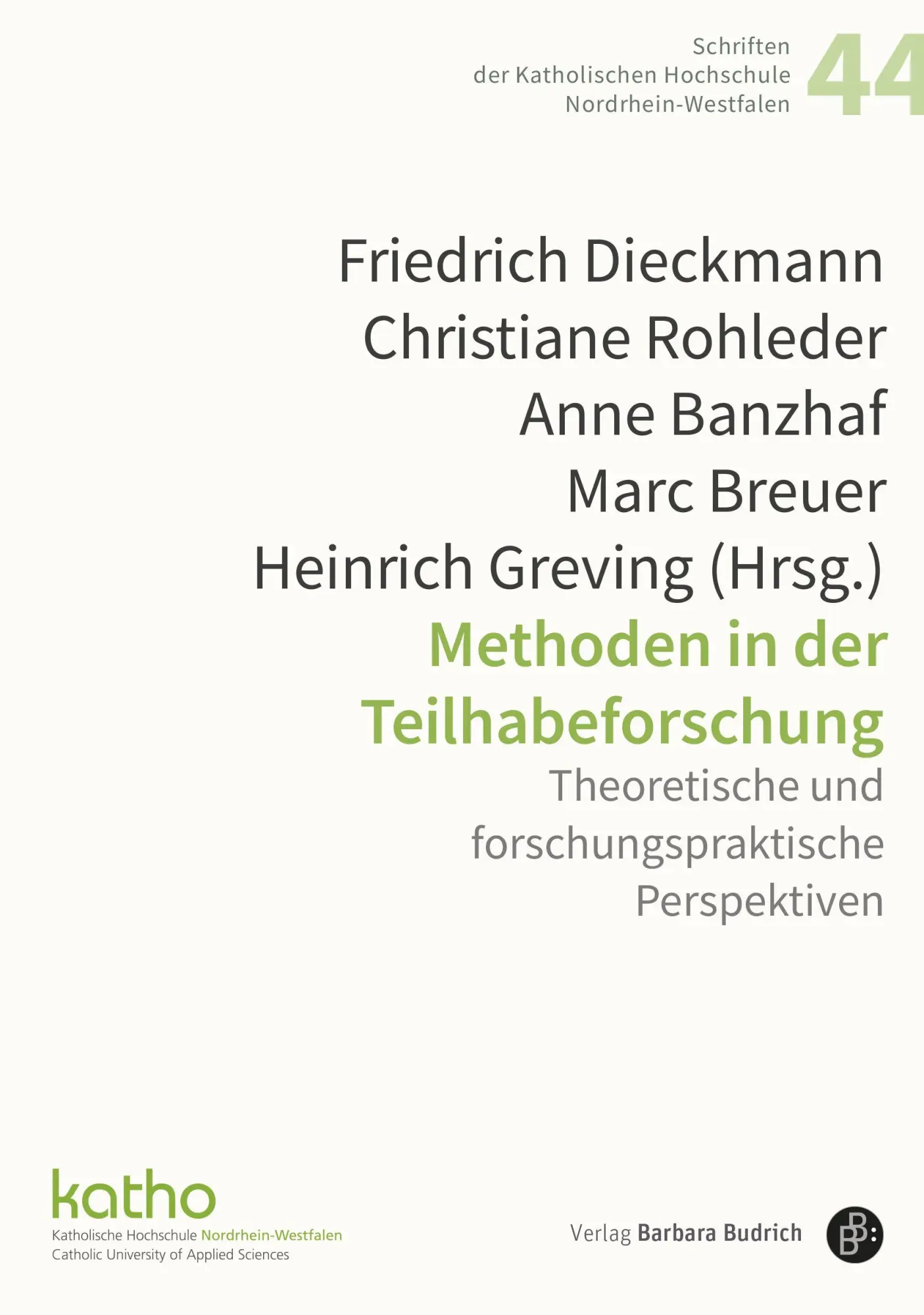 Methoden in der Teilhabeforschung - Neuware