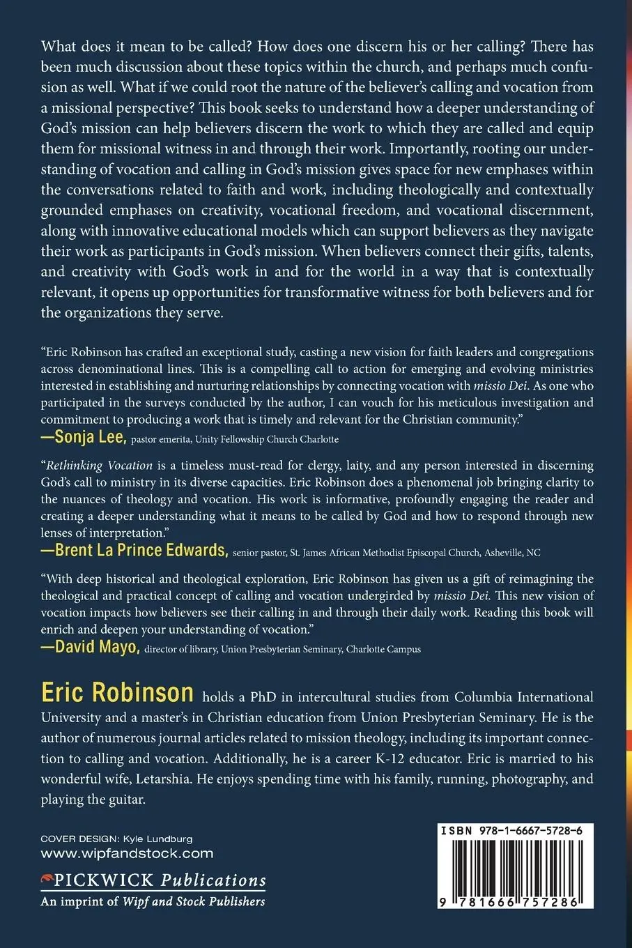 Rückseite: 9781666757286 | Rethinking Vocation | Eric Robinson | Taschenbuch | Englisch | 2023