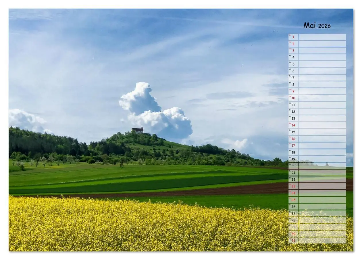 Bild: 9783457807286 | Rund um die Wurmlinger Kapelle (Wandkalender 2026 DIN A3 quer),...