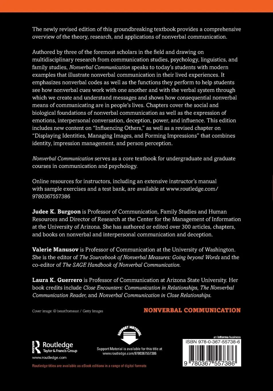 Rückseite: 9780367557386 | Nonverbal Communication | Judee K Burgoon (u. a.) | Taschenbuch | 2021