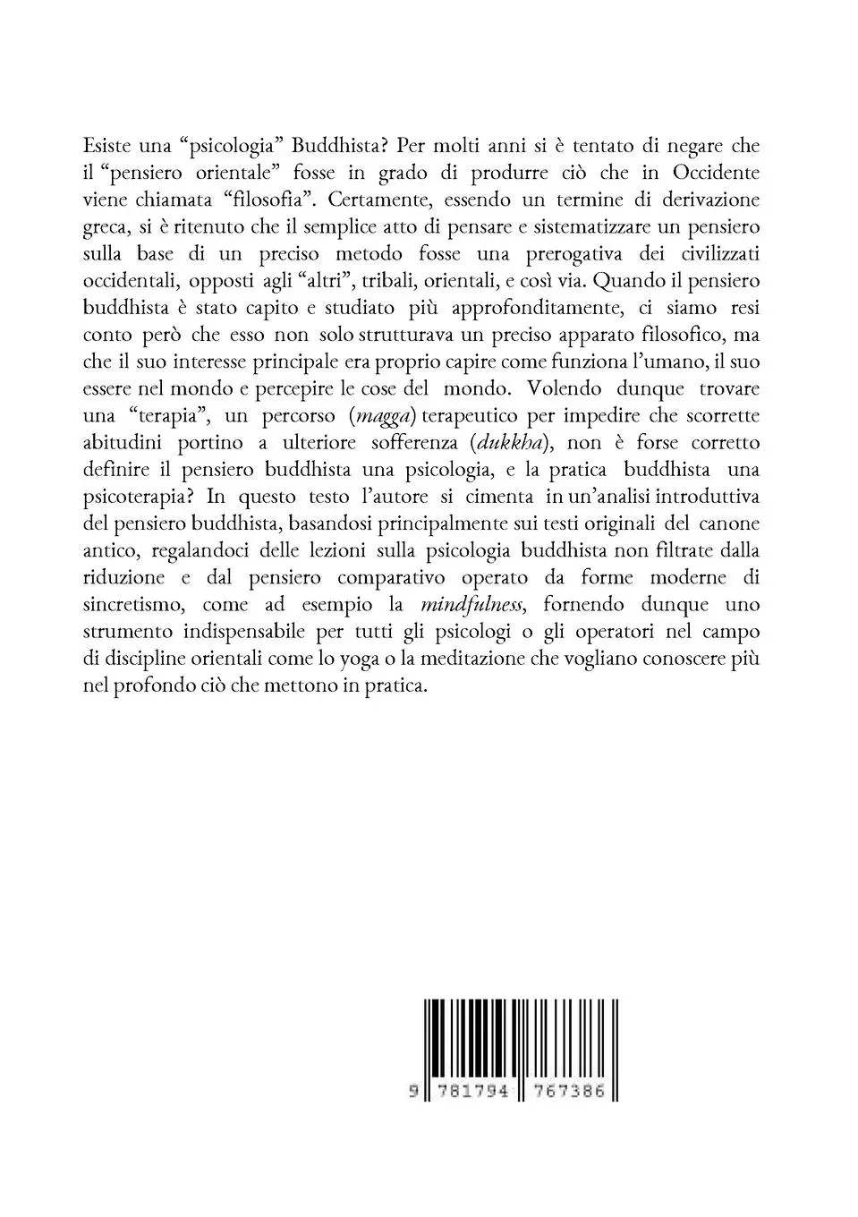 Rückseite: 9781794767386 | Fondamenti di Psicologia Buddhista | Federico Divino | Taschenbuch