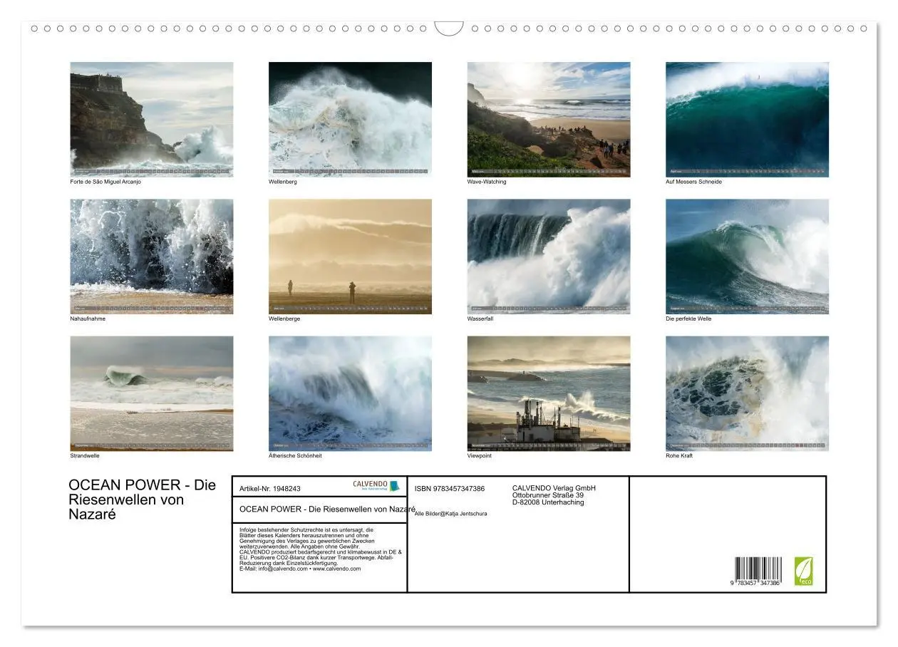 Bild: 9783457347386 | OCEAN POWER - Die Riesenwellen von Nazaré (Wandkalender 2026 DIN A2...