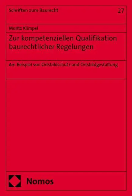Cover: 9783756017386 | Zur kompetenziellen Qualifikation baurechtlicher Regelungen | Klimpel