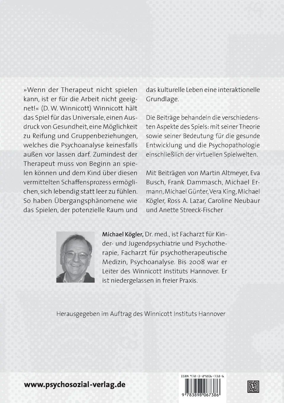 Rückseite: 9783898067386 | Möglichkeitsräume in der analytischen Psychotherapie | Michael Kögler