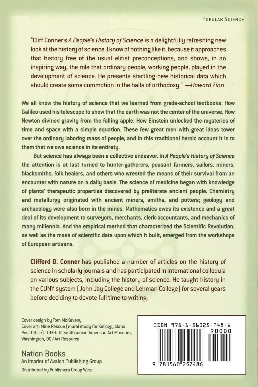Rückseite: 9781560257486 | A People's History of Science | Miners, Midwives, and Low Mechanicks