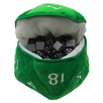 Cover: 74427157586 | UP - D20 Plush Dice Bag - Green | deutsch | Ultra Pro Neu
