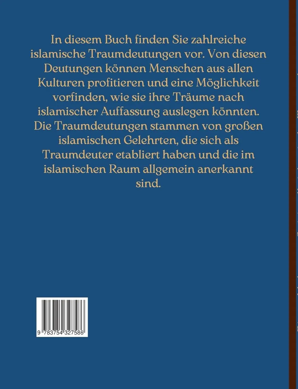 Rückseite: 9783754327586 | Spirituelle islamische Traumdeutung | Pinar Akdag | Taschenbuch | 2021