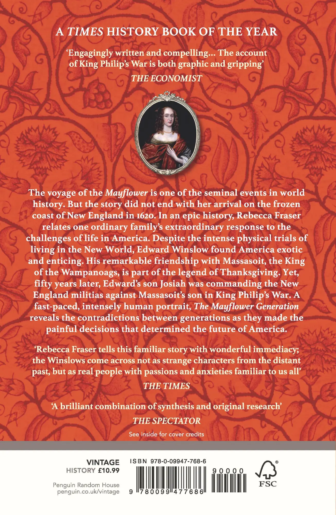 Rückseite: 9780099477686 | The Mayflower Generation | Rebecca Fraser | Taschenbuch | Englisch