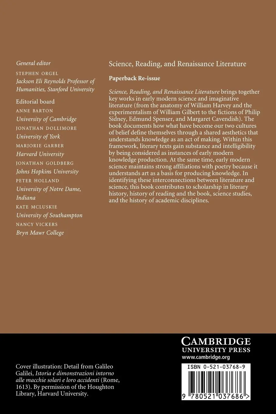 Rückseite: 9780521037686 | Science, Reading, and Renaissance Literature | Elizabeth Spiller
