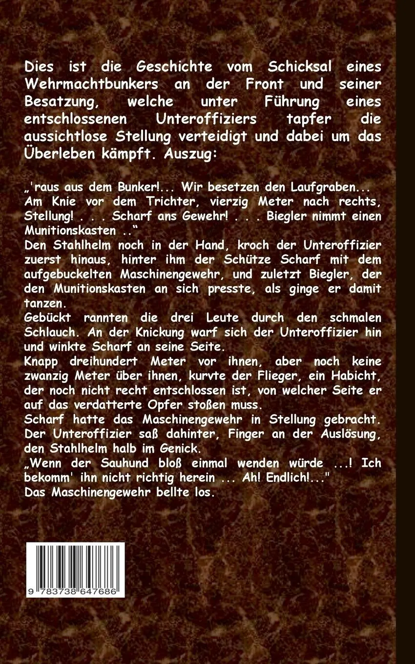 Rückseite: 9783738647686 | Bunker | Alexander Kronenheim | Taschenbuch | 180 S. | Deutsch | 2015