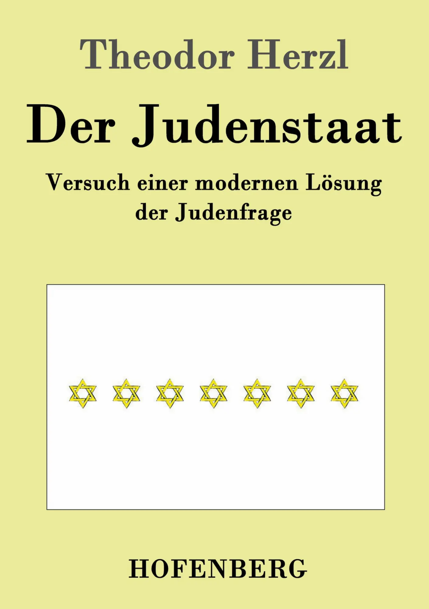 Cover: 9783843037686 | Der Judenstaat | Versuch einer modernen Lösung der Judenfrage | Herzl