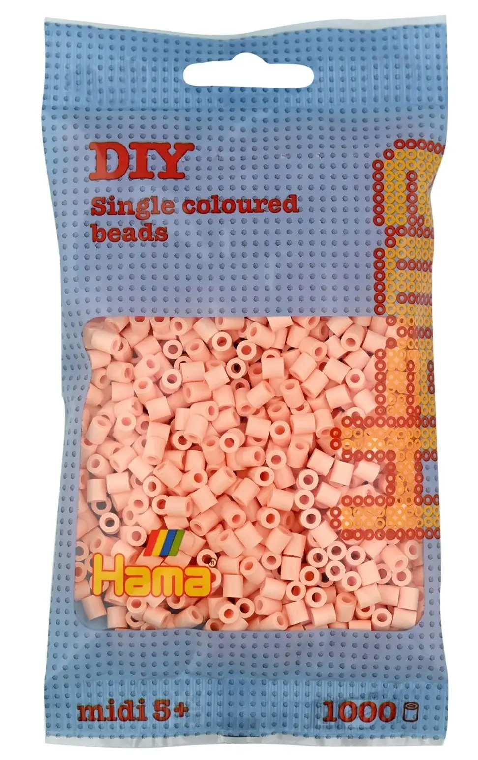 Cover: 28178207786 | Hama 207-78 - Bügelperlen Midi, ca. 1000 Perlen in Heller Pfirsich