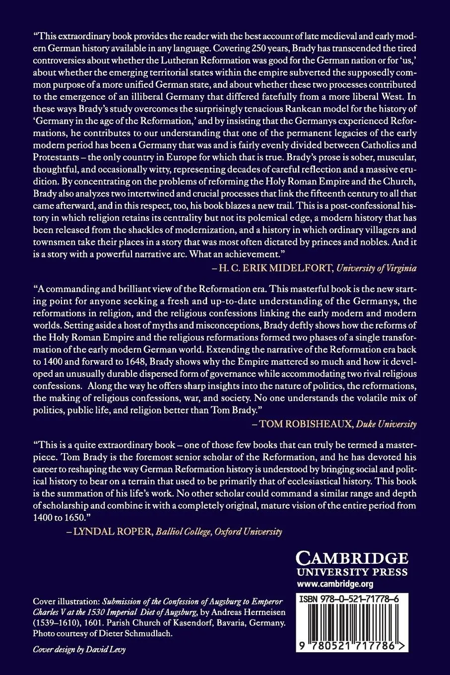 Rückseite: 9780521717786 | German Histories in the Age of Reformations, 1400-1650 | Jr. | Buch