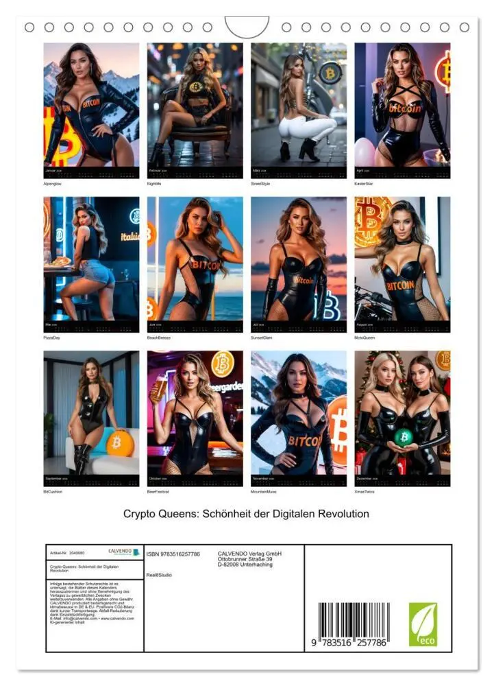 Bild: 9783516257786 | Crypto Queens: Schönheit der Digitalen Revolution (Wandkalender...