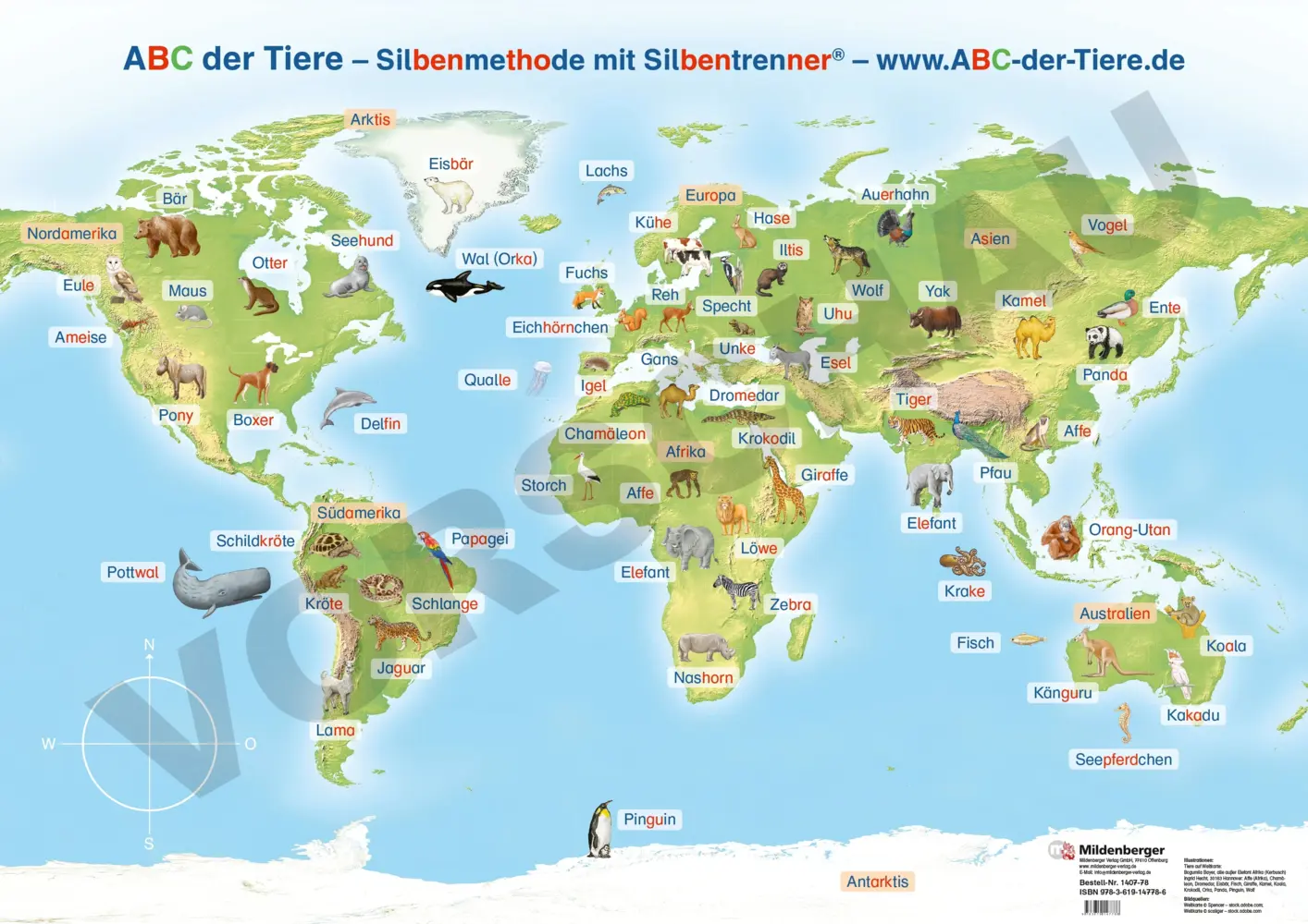 Cover: 9783619147786 | ABC der Tiere 1 Neubearbeitung - Poster zu den Ankerbildern | Poster