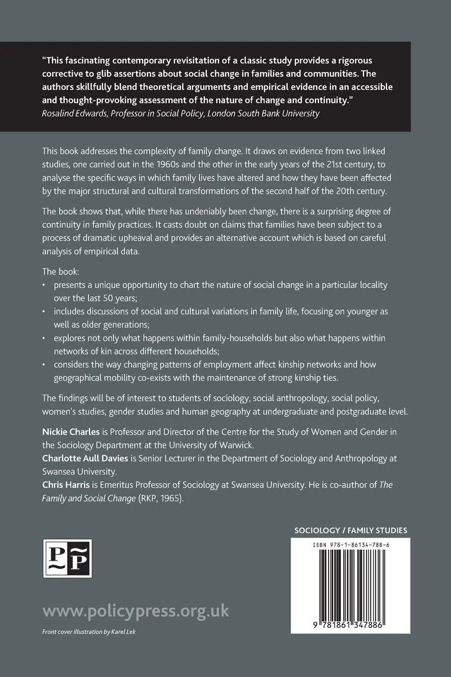Rückseite: 9781861347886 | Families in transition | Nickie Charles (u. a.) | Taschenbuch | 2008