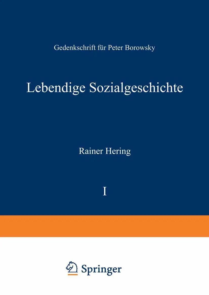 Cover: 9783322897886 | Lebendige Sozialgeschichte | Gedenkschrift für Peter Borowsky | Buch