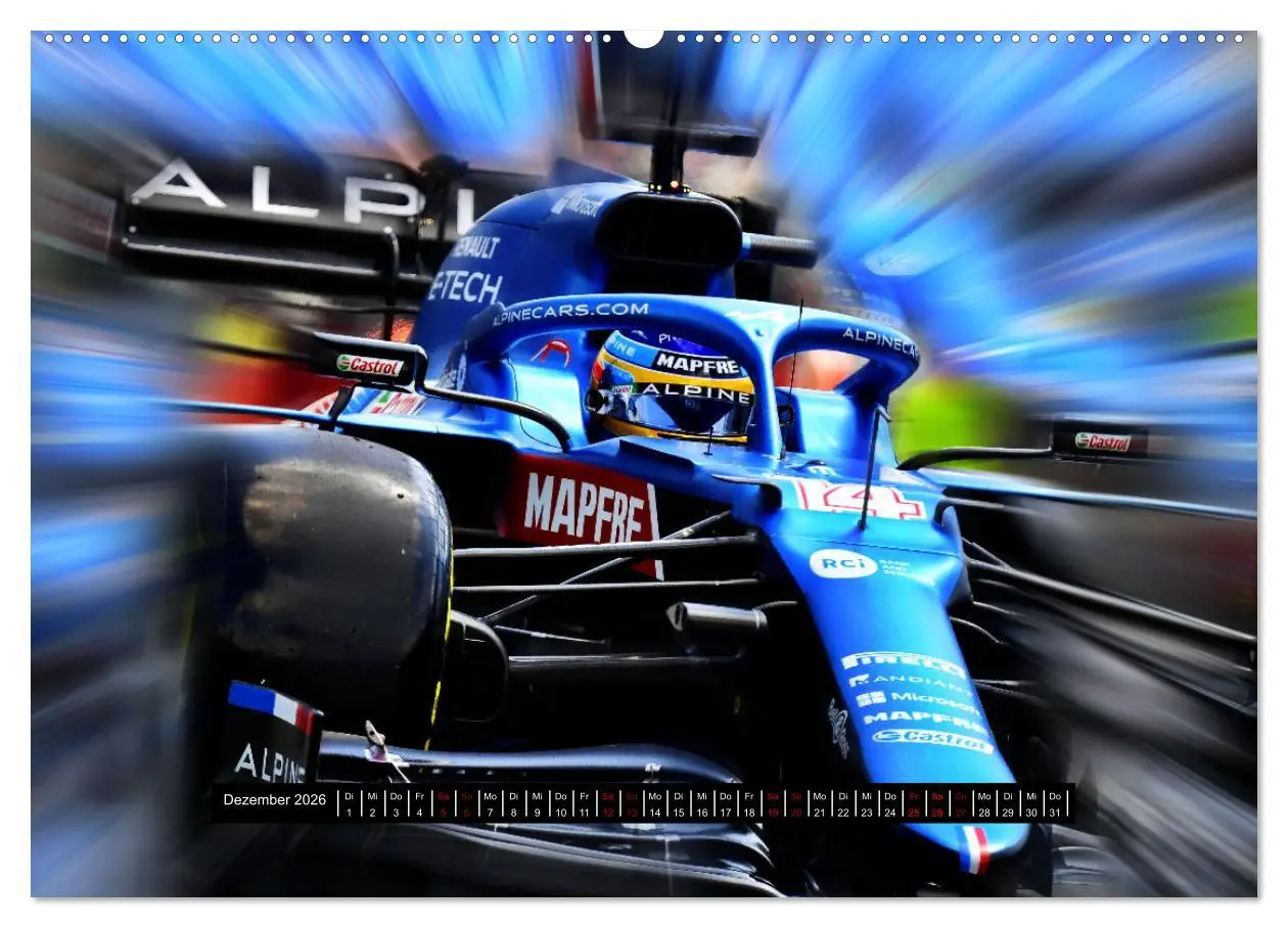 Bild: 9783457607886 | Vollgas in der Formel 1 (Wandkalender 2026 DIN A2 quer), CALVENDO...