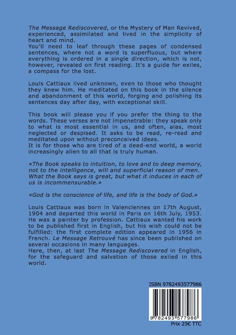 Rückseite: 9782493577986 | The Message Rediscovered | or the clock of God's night and day | Buch