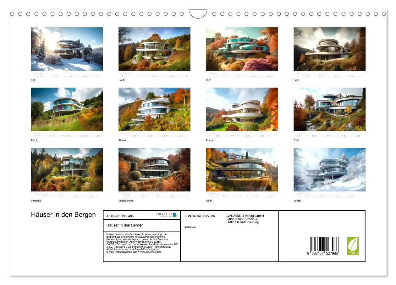 Bild: 9783457527986 | Häuser in den Bergen (Wandkalender 2026 DIN A3 quer), CALVENDO...